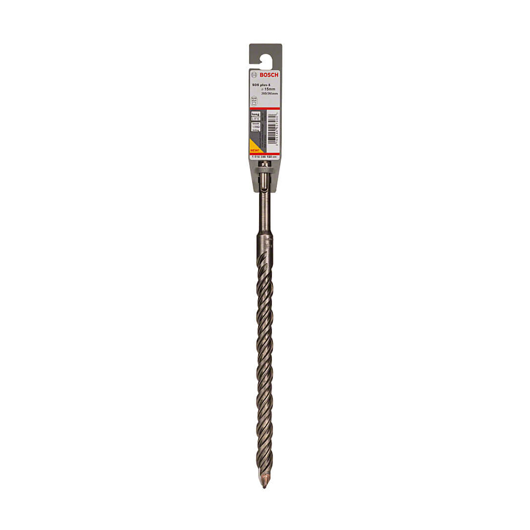 Bosch 15 x 265 mm SDS Plus-5 Drill Bits, 1 618 596 188