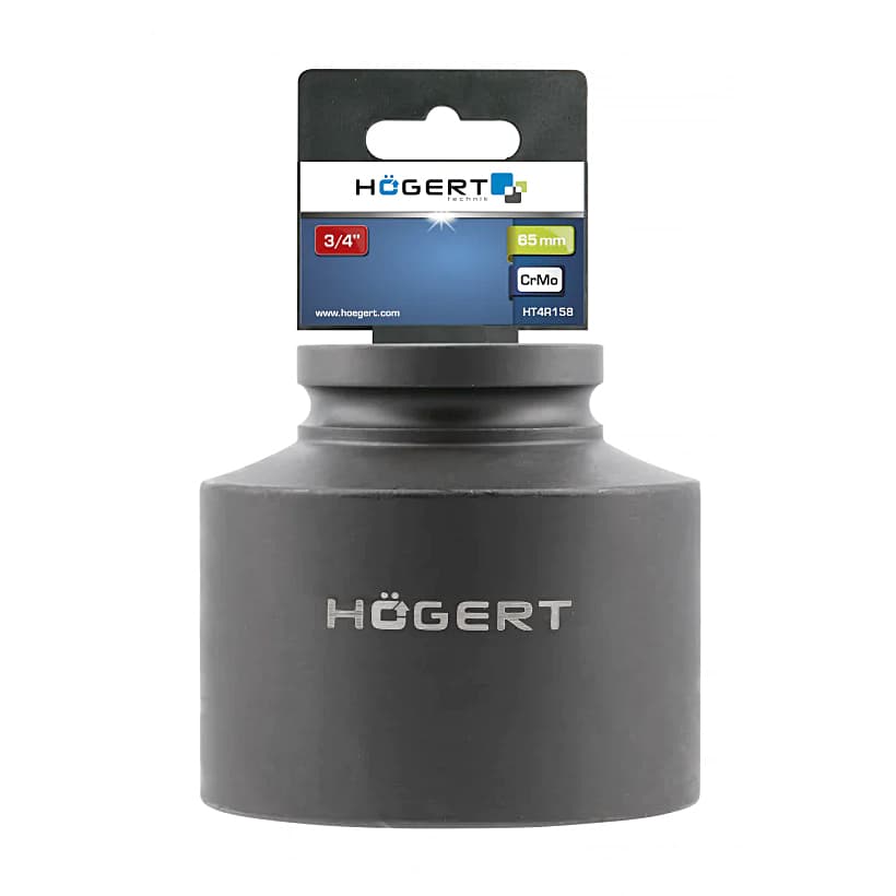 Hogert 19 mm 3/4" Sq. Drive Short Impact Socket, HT4R141