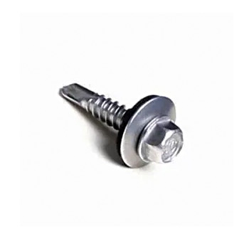 Pentagon 6.3 x 75 mm - 14 x 75 S.S Hex Head Self Drilling Screws with Metal Bonded EPDM Washers (Pack of 100 Pcs)