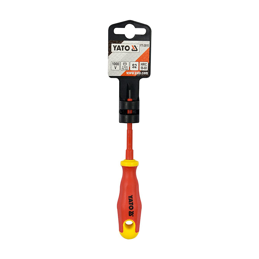 Yato 75 mm (Blade Length) x 3 mm (Blade Dia) Insulated Screw Driver, YT-2815 — view 2