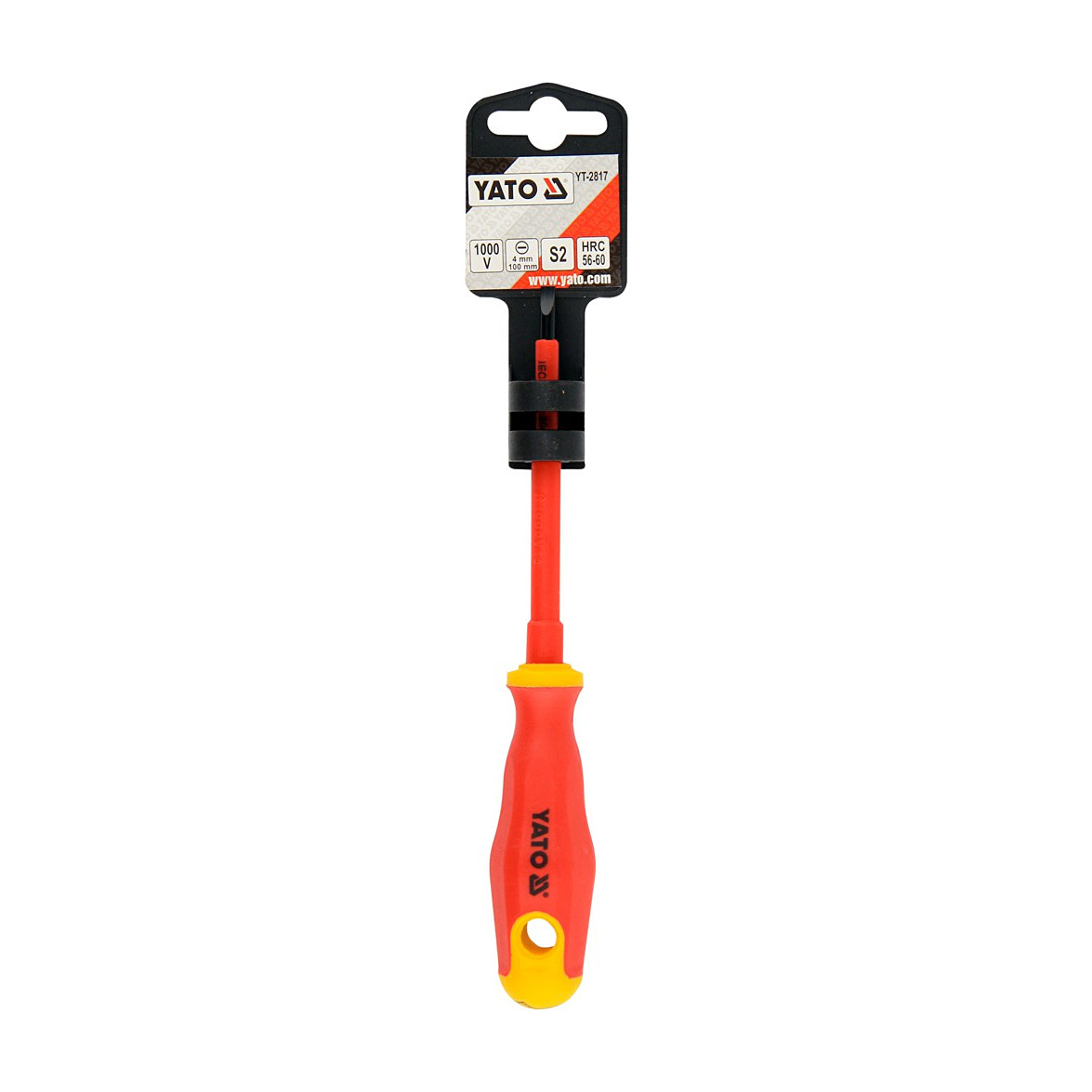 Yato 100 mm (Blade Length) x 4 mm (Blade Dia) Insulated Screw Driver, YT-2817