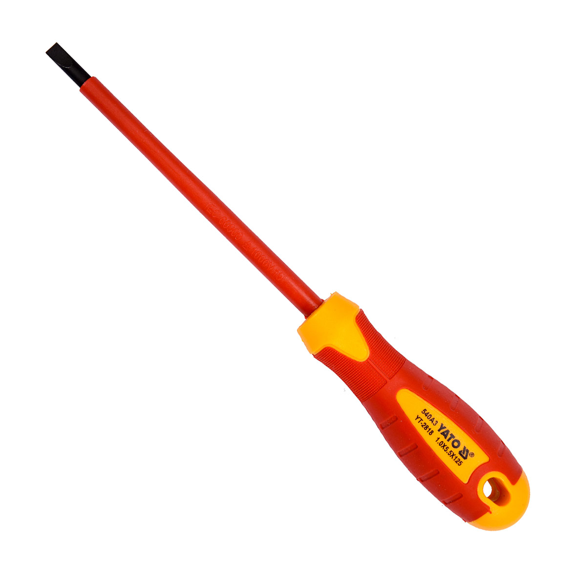 Yato 125 mm (Blade Length) x 5.5 mm (Blade Dia) Insulated Screw Driver, YT-2818 — view 1