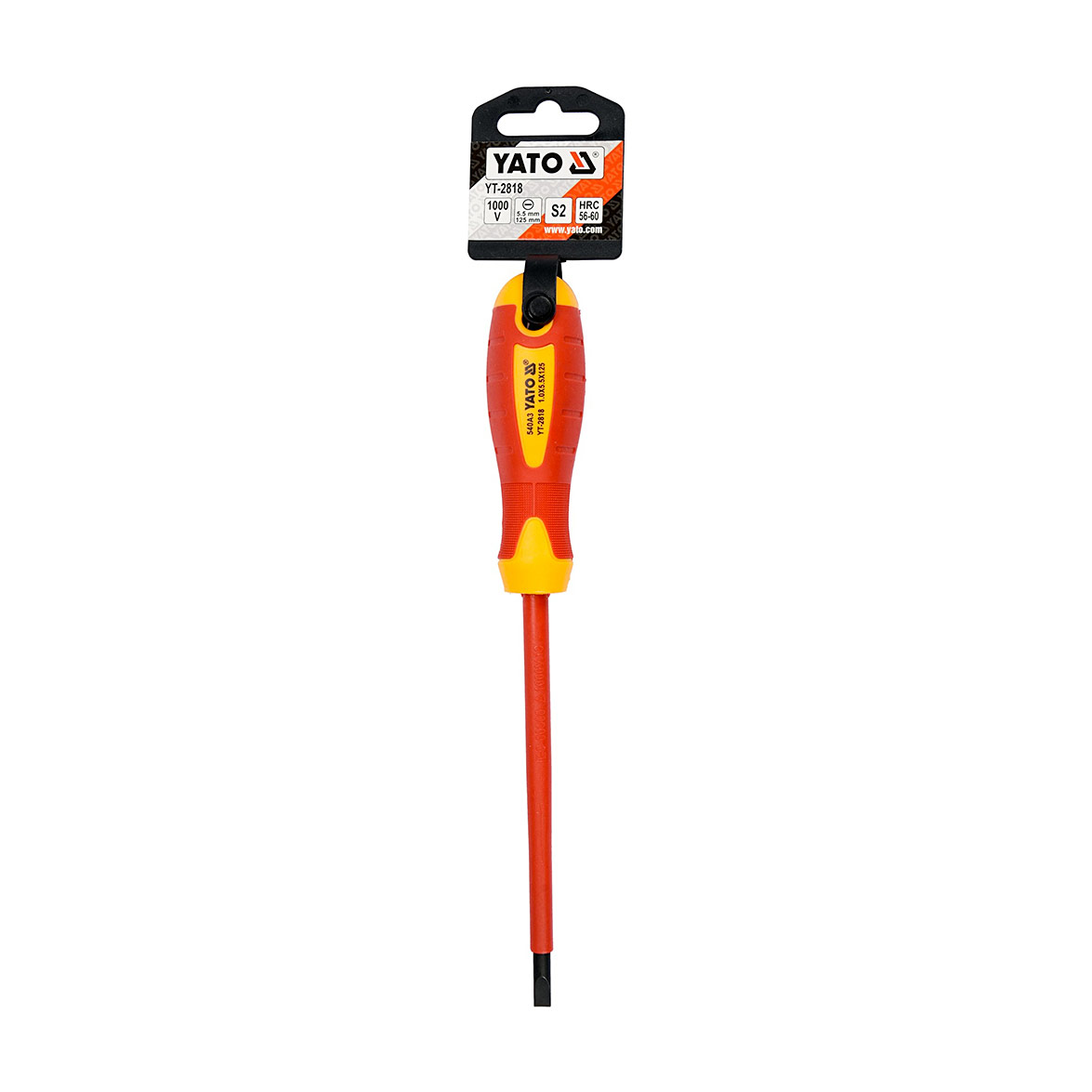 Yato 125 mm (Blade Length) x 5.5 mm (Blade Dia) Insulated Screw Driver, YT-2818 — view 2