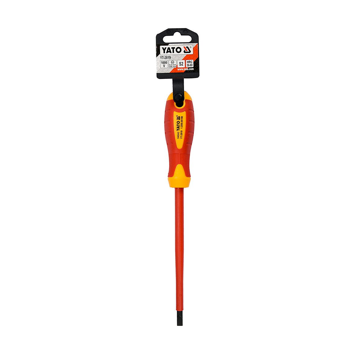 Yato 100 mm (Blade Length) x 6.5 mm (Blade Dia) Insulated Screw Driver, YT-2819 — view 2