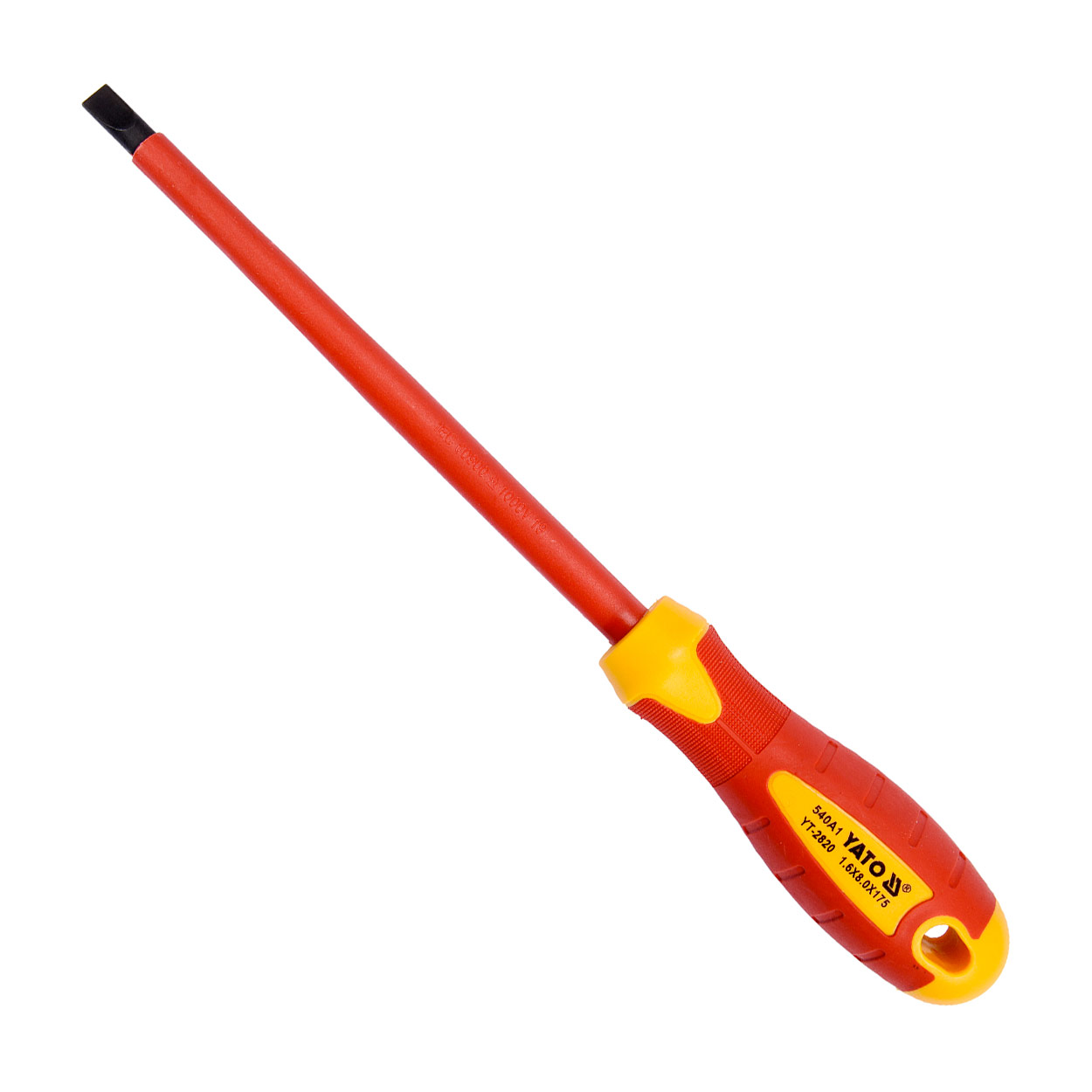 Yato 175 mm (Blade Length) x 8 mm (Blade Dia) Insulated Screw Driver, YT-2820 — view 1
