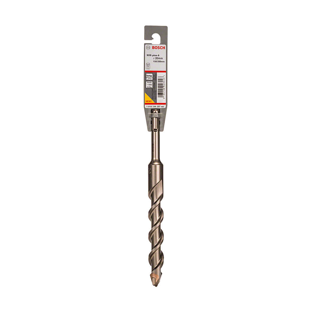Bosch 20 x 200 mm SDS Plus-5 Drill Bits, 1 618 596 207
