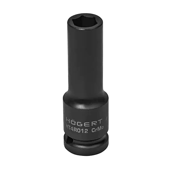Hogert 12 mm 1/2" Sq. Drive Impact Deep Socket (Long), HT4R012