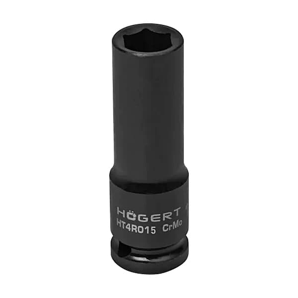 Hogert 15 mm 1/2" Sq. Drive Impact Deep Socket (Long), HT4R015