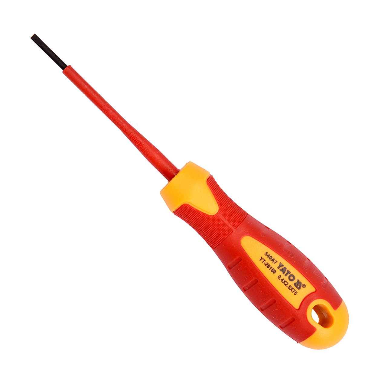 Yato 75 mm (Blade Length) x 2.5 mm (Blade Dia) Insulated Screw Driver, YT-28150