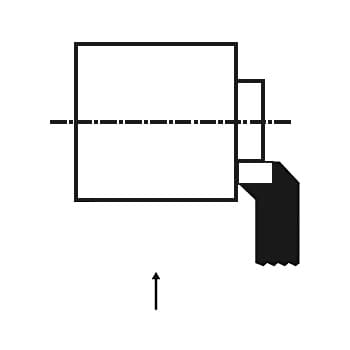 Zenstar 90 mm Length / ISO 5 (126) Cranked Facing Tool (Left Hand), 126-1010