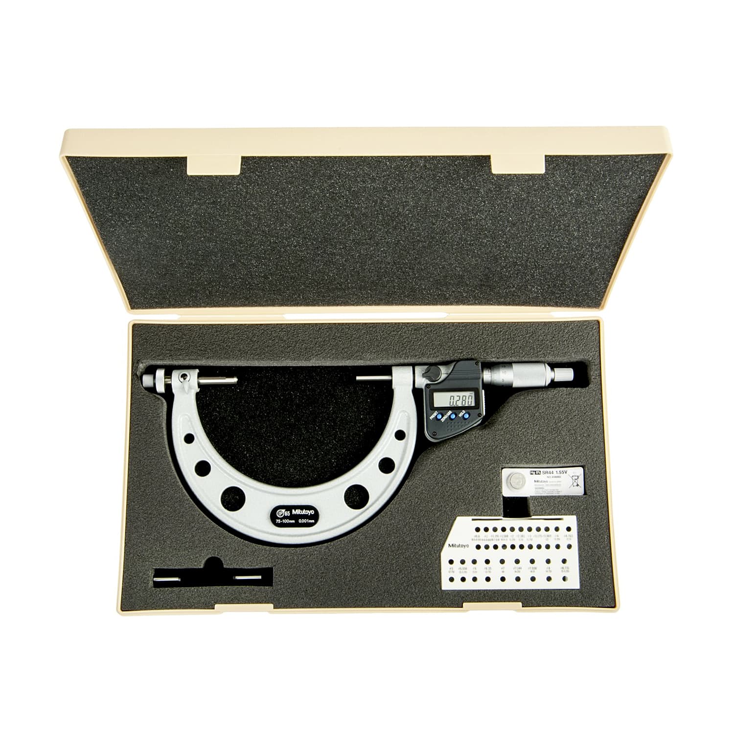 Mitutoyo 75 - 100 mm Digital Gear Tooth Micrometer (IP65), 324-254-30 — view 2