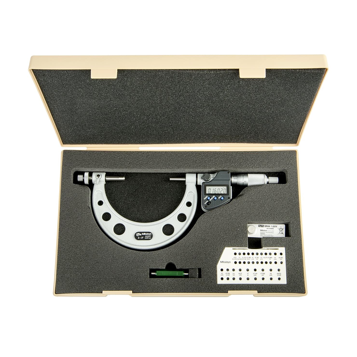 Mitutoyo 3 inch / 75 mm Digital Gear Tooth Micrometer (IP65), 324-353-30 — view 2