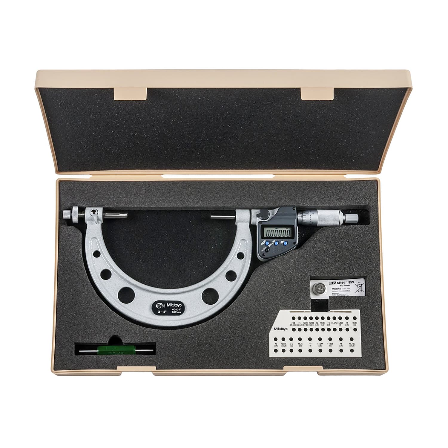 Mitutoyo 4 inch / 100 mm Digital Gear Tooth Micrometer (IP65), 324-354-30 — view 2
