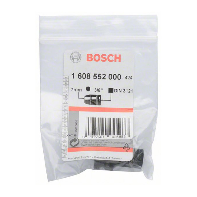 Bosch 7.00 mm, 3/8" Sq. Drive Sockets For Impact Wrenches, 1 608 552 000