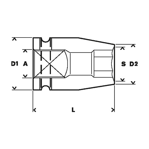 Bosch 27 mm, 3/4" Sq. Drive Sockets For Impact Wrenches, 1 608 556 021 — view 3