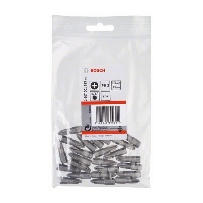 Bosch T27 x 49 mm Length Torx Extra Hard Screwdriver Bits (Pack of 25 Pcs), 2 607 001 513