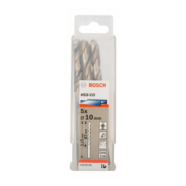 Bosch 10 x 133 mm HSS Twist Drill Bit Cobalt, 2 608 585 898 — view 2