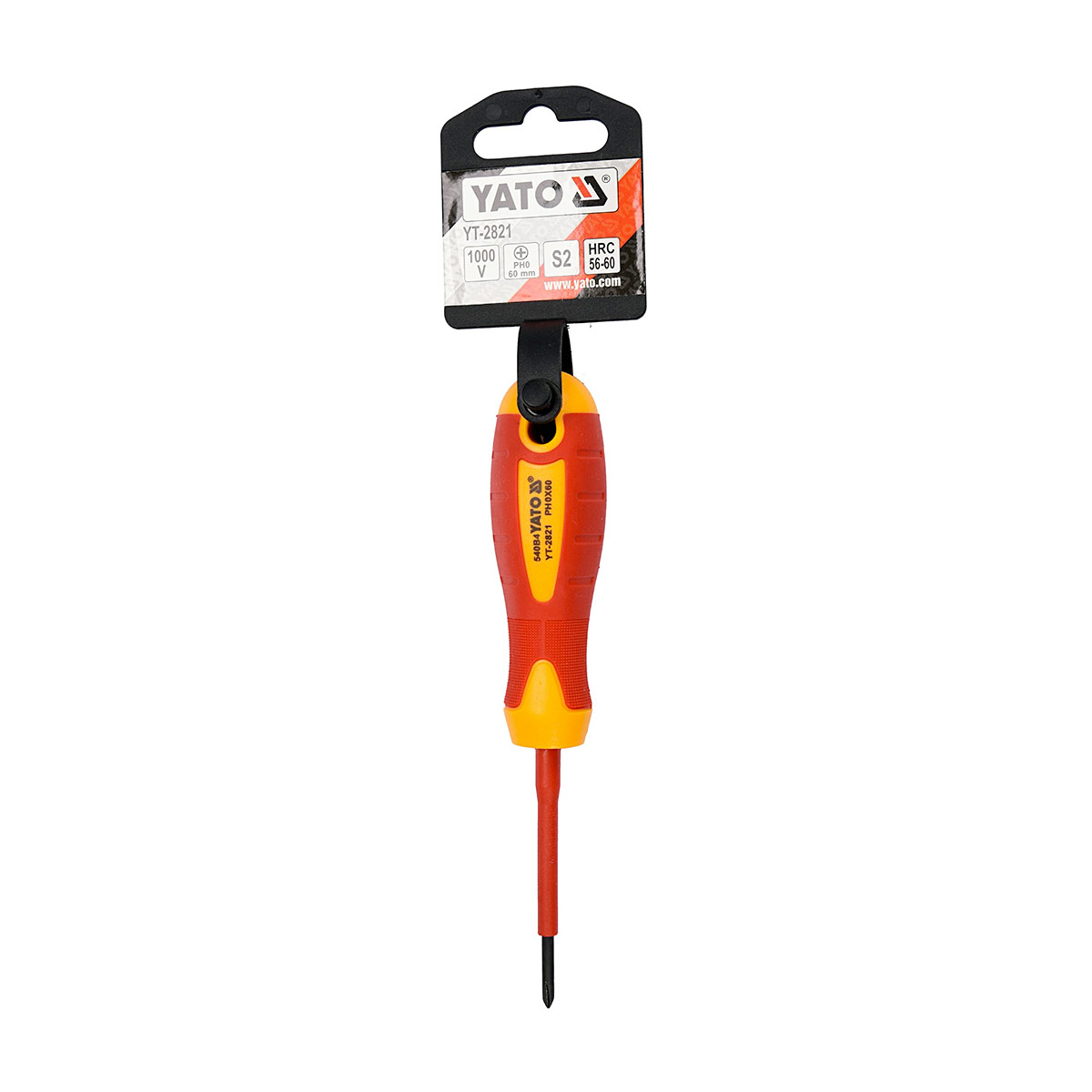 Yato PH0 x 60 mm Blade Length Insulated Phillips Screwdriver (VDE), YT-2821