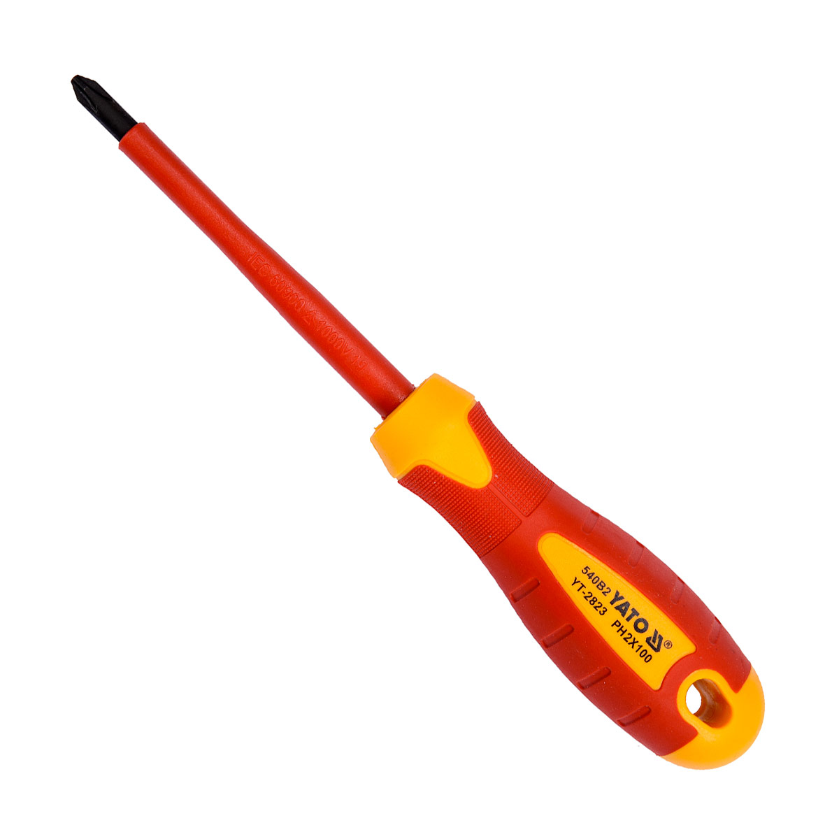 Yato PH2 x 100 mm Blade Length Insulated Phillips Screwdriver (VDE), YT-2823 — view 1