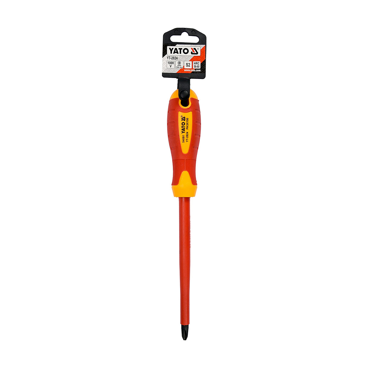 Yato PH3 x 150 mm Blade Length Insulated Phillips Screwdriver (VDE), YT-2824 — view 2
