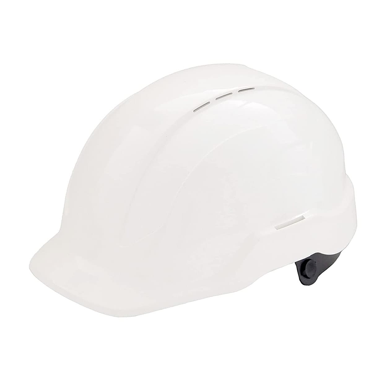 Black+Decker ABS Industrial Safety Helmet With Plastic Suspension & Ratchet Type Adjustment With Ventilation Holes & Black Chin Strap (White), BXHP0222IN — view 1
