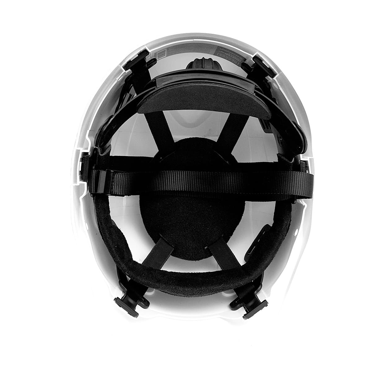 Black+Decker ABS Industrial Safety Helmet With Plastic Suspension & Ratchet Type Adjustment Without Ventilation Holes (White), BXHP0223IN — view 3