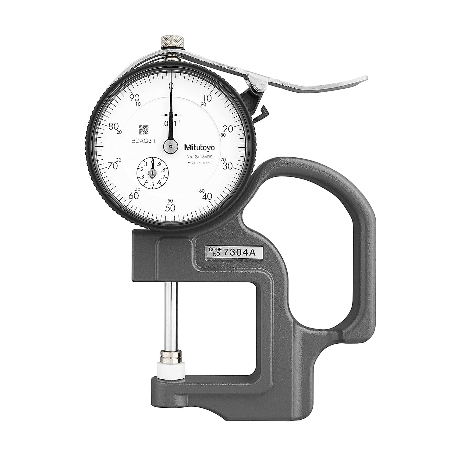 Mitutoyo 0 - 1 inch Standard Dial Indicator Thickness Gauge (Ceramic Contact Elements), 7304A — view 1
