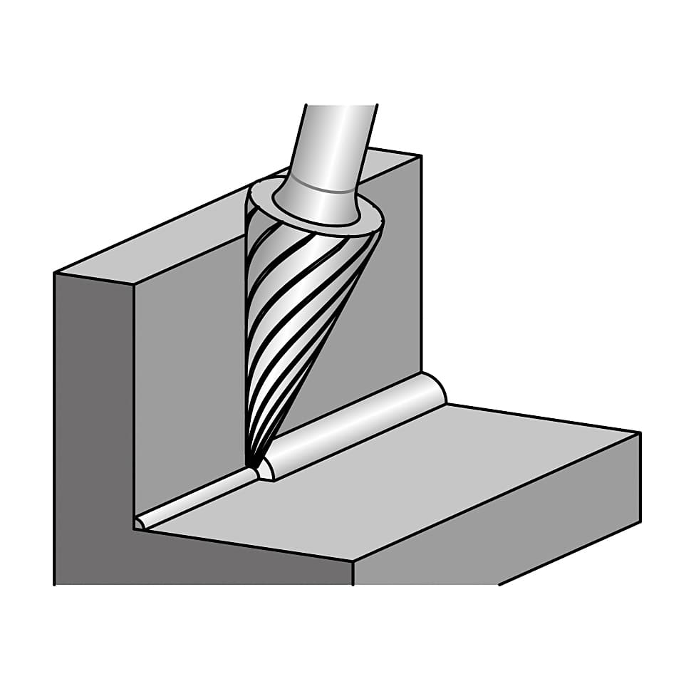 JK 16 x 66 mm Conical Tungsten Carbide Rotary Burr, JKSDA6 — view 2