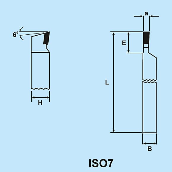 Zenstar 125 mm Length / ISO 7 (150) Parting Off Tool (Left Hand), 150-2012