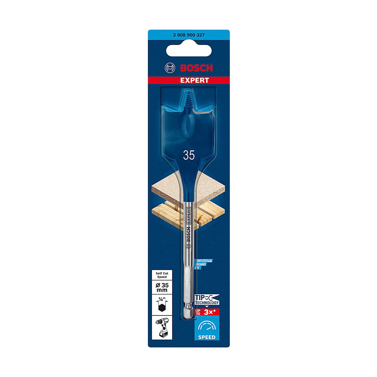 Bosch 35 mm Expert Self Cut Speed Spade Drill Bit, 2 608 900 327