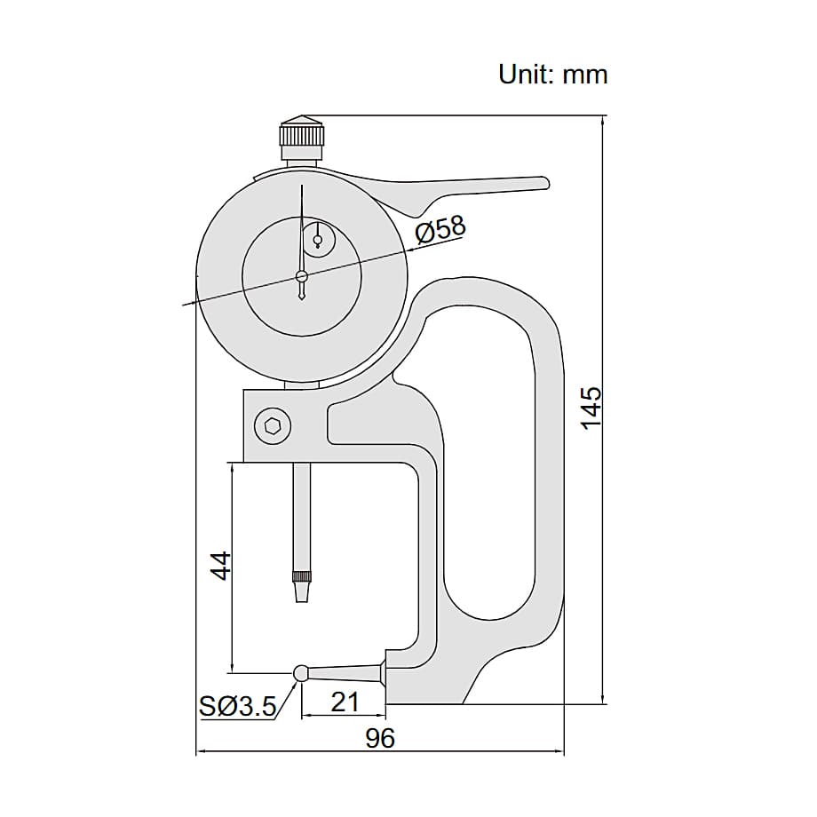 Insize 0 - 10 mm Tube Thickness Gauge, 2367-10A — view 2