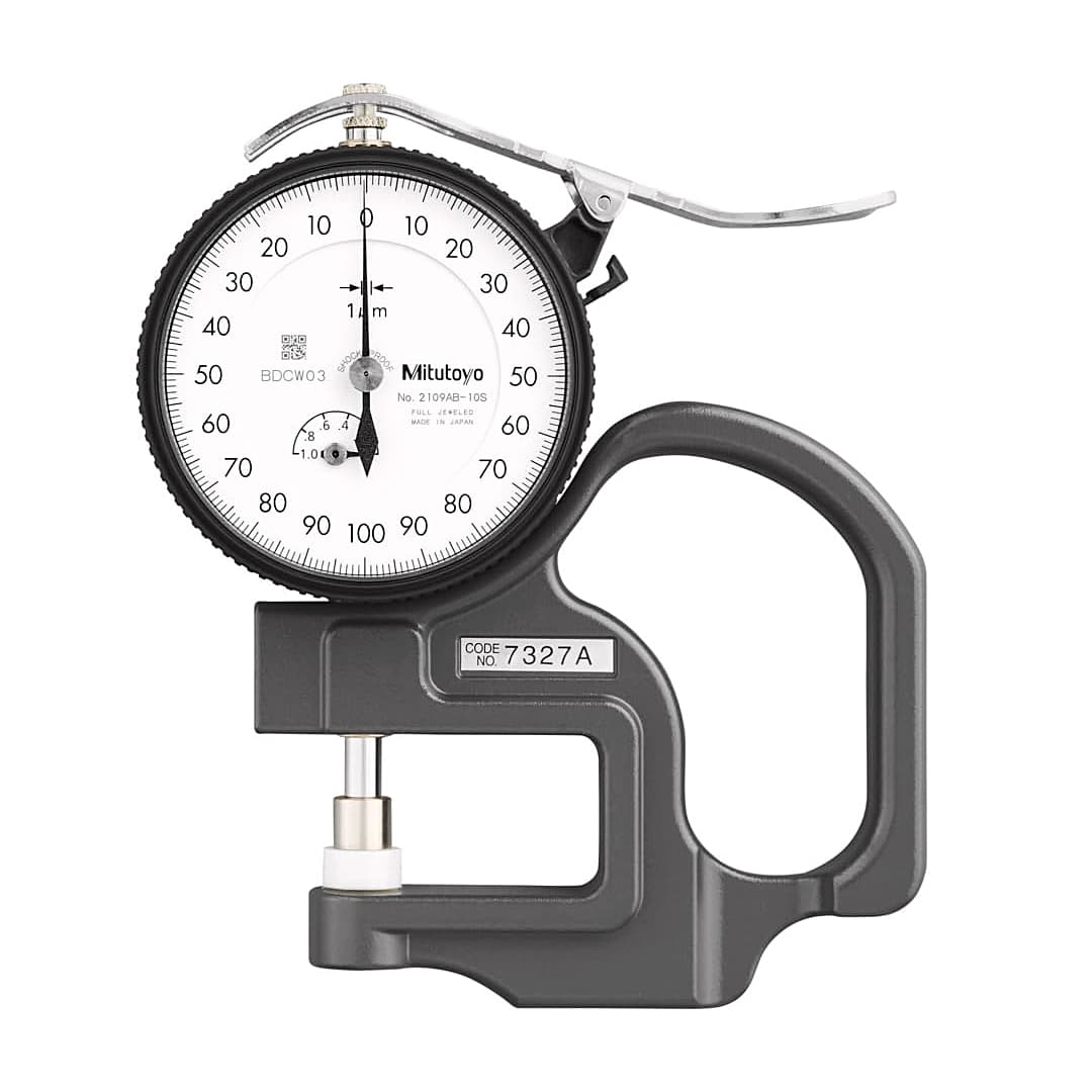 Mitutoyo 0 - 1 mm Standard Dial Indicator Thickness Gauge (Ceramic Contact Elements), 7327A — view 1
