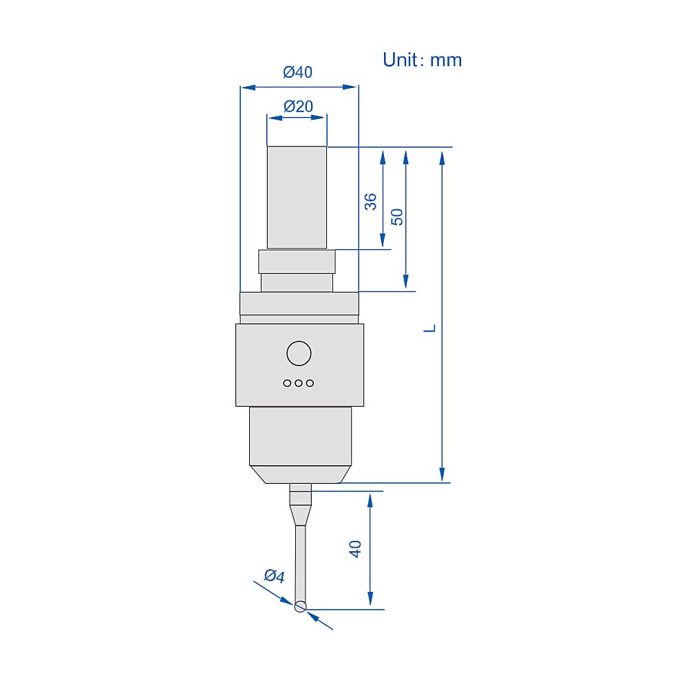 Insize 115.5 mm Trigger-Type 3D Probe (Audible & Visual Alarm), 9410 — view 2