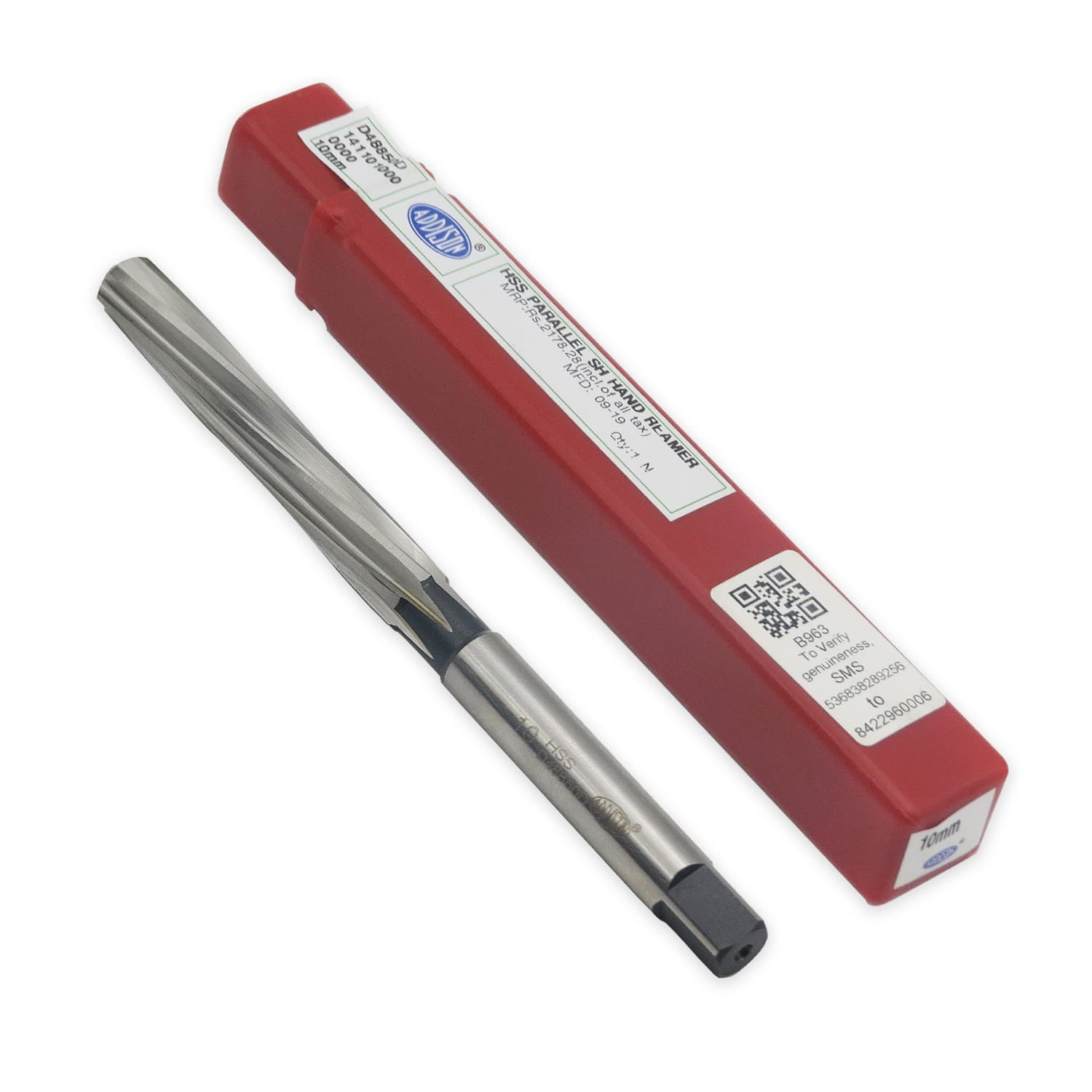 Addison 11 x 142 mm HSS Parallel Shank Hand Reamer