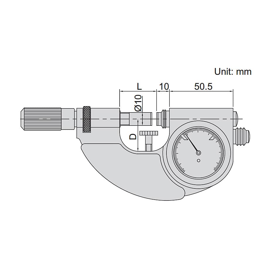Insize 75 - 100 mm IP54 Waterproof Dial Snap Gauge (Economic Type), 3334-100 — view 2