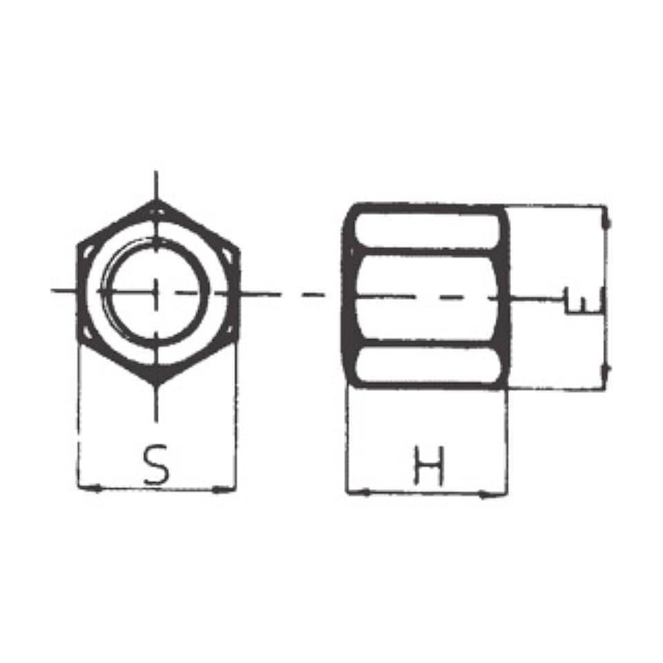 Apex M24 Dia. Steel Hex Nuts (Pack of 5 Pcs), 920-6