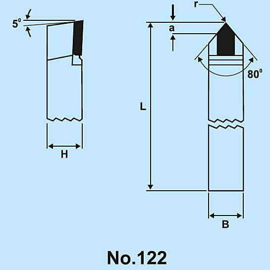 Zenstar 125 mm Length / 122 Pointed Turning Tool (Neutral), 122-2020 — view 4