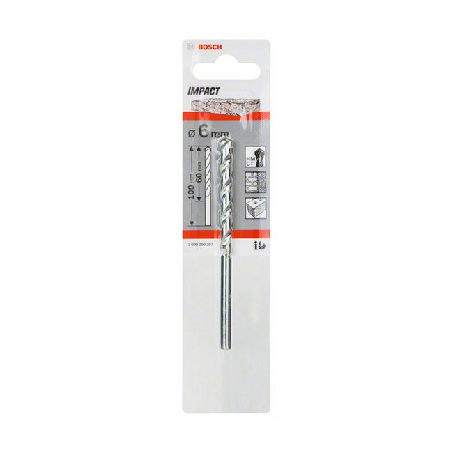 Bosch 6.00 x 100 mm CYL - 1 Masonry Drill Bit, 1 609 200 207 — view 3