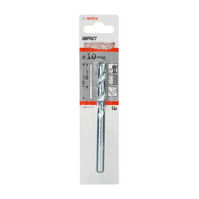 Bosch 10 x 120 mm CYL - 1 Masonry Drill Bit, 1 609 200 210