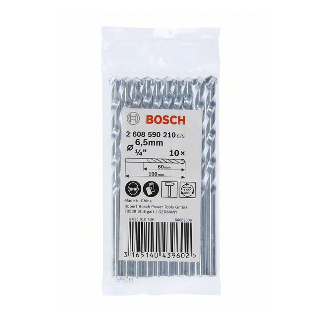 Bosch 6.50 x 100 mm CYL - 1 Masonry Drill Bit (Pack of 10 Pcs), 2 608 590 210 — view 2