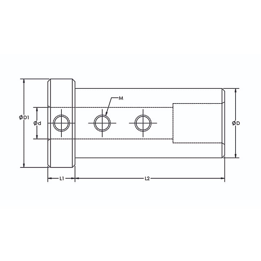 Tooltech 50 mm Dia / 10 mm ID CNC Lathe Turret Sleeve With Collar