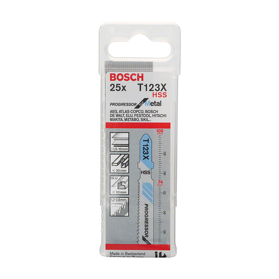 Bosch 100 mm Jigsaw Blades Progressor for Metal (T 123 X), 2 608 638 474 — view 2