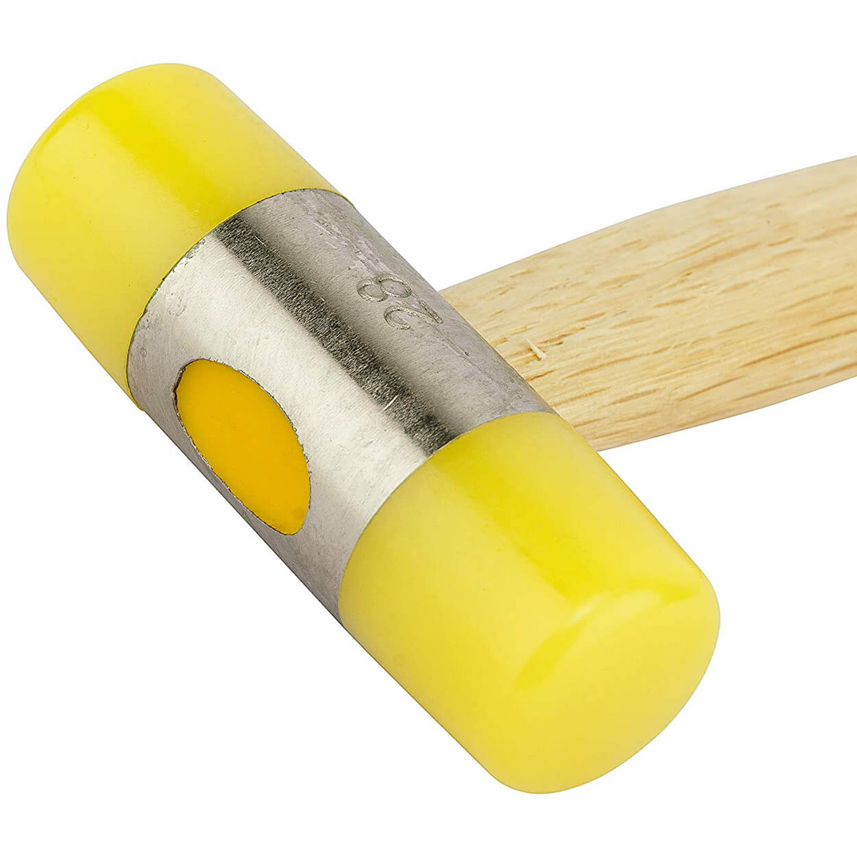 Stanley 28 mm Mallet Size, Soft Faced Hammers With Wood Handle, 57-055