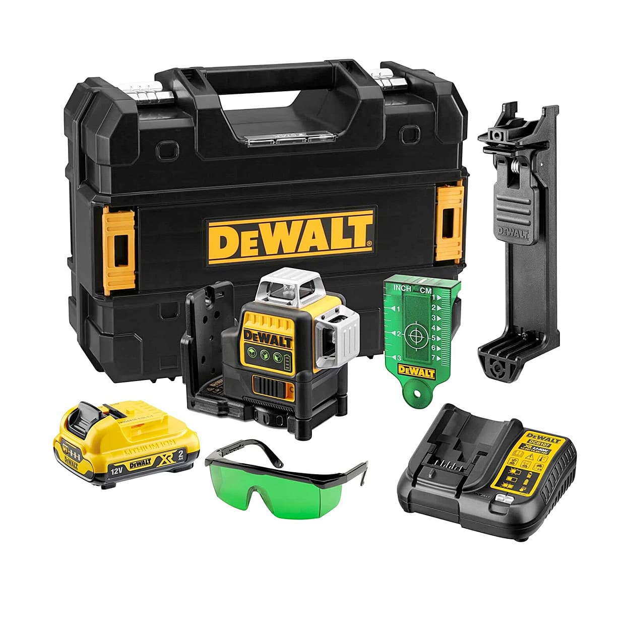 Dewalt Self Levelling x3 360° 1080° Cross Line Laser 12V (Green), DCLE34031D1-QW — view 1