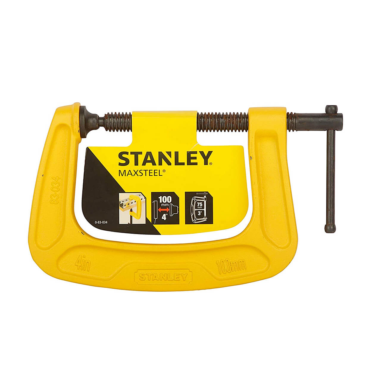 Stanley 100 mm / 4 Inch MaxSteel G-Clamp, 0-83-034 — view 3