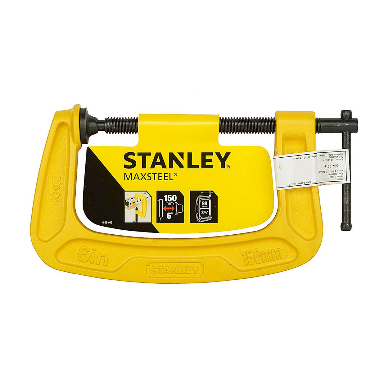 Stanley 150 mm / 6 Inch MaxSteel G-Clamp, 0-83-035 — view 3