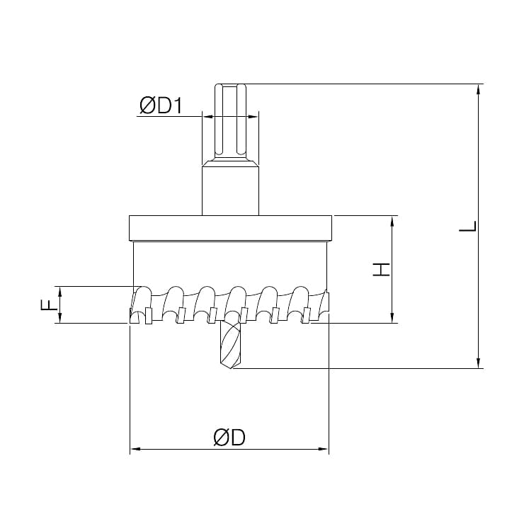 Taparia 75 mm Tungsten Carbide Tip Holesaw, TCTHS75