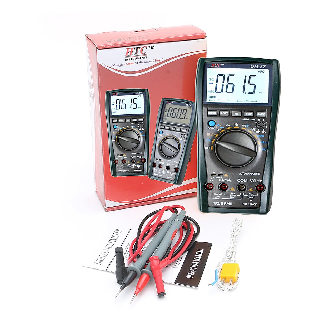 HTC 3-6/7 Digit / 5999 Count True RMS Digital Multimeter With Backlight & VSD, DM-87 — view 2