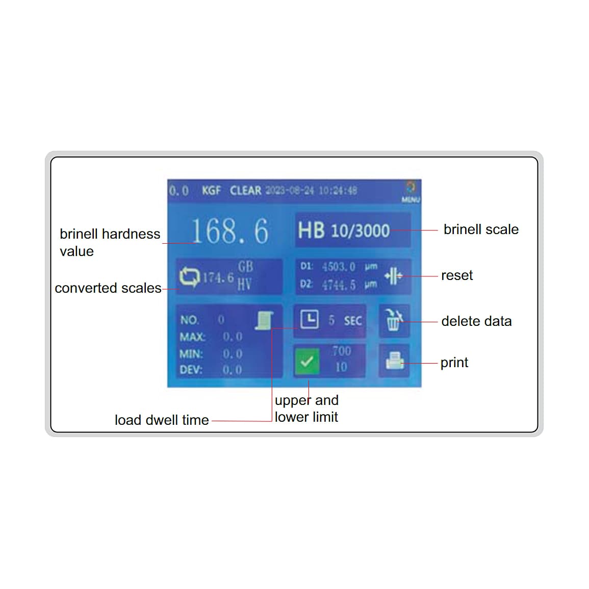 Insize 8 - 650 HBW Motorized Digital Brinell Hardness Tester (Automatic), HDT-MB710 — view 3
