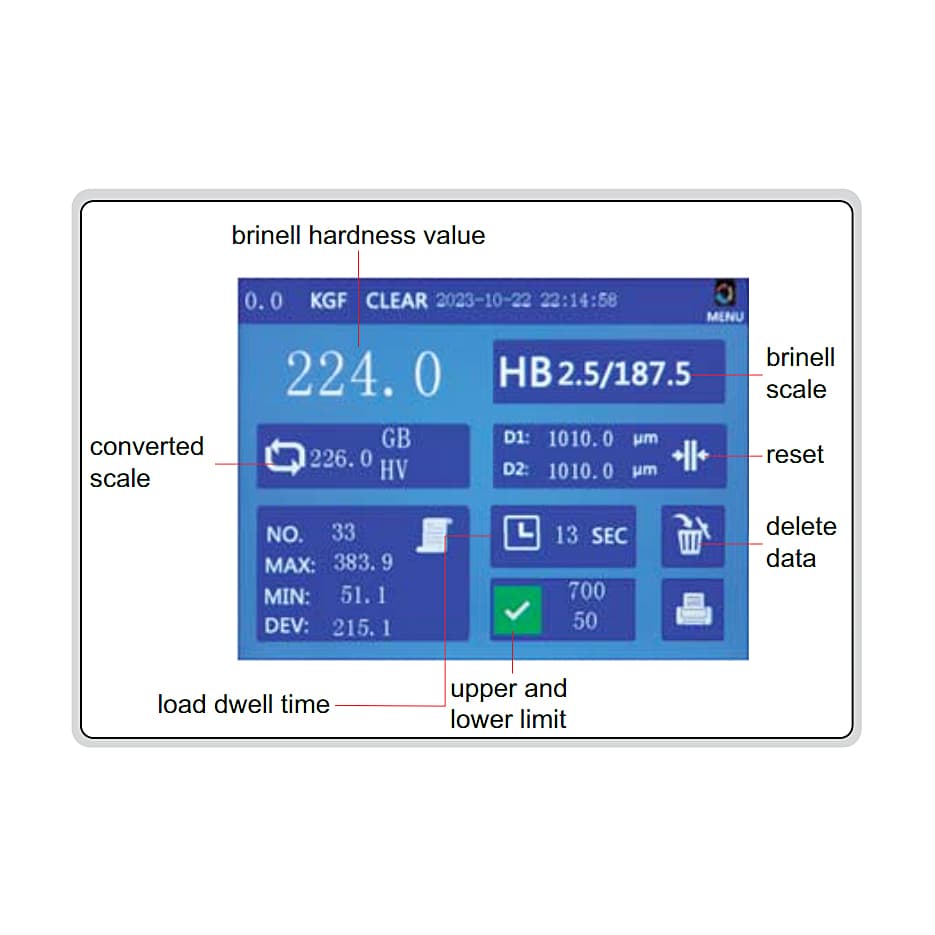 Insize 8 - 650 HBW Motorized Digital Brinell Hardness Tester (Basic Type), HDT-MBE320 — view 3